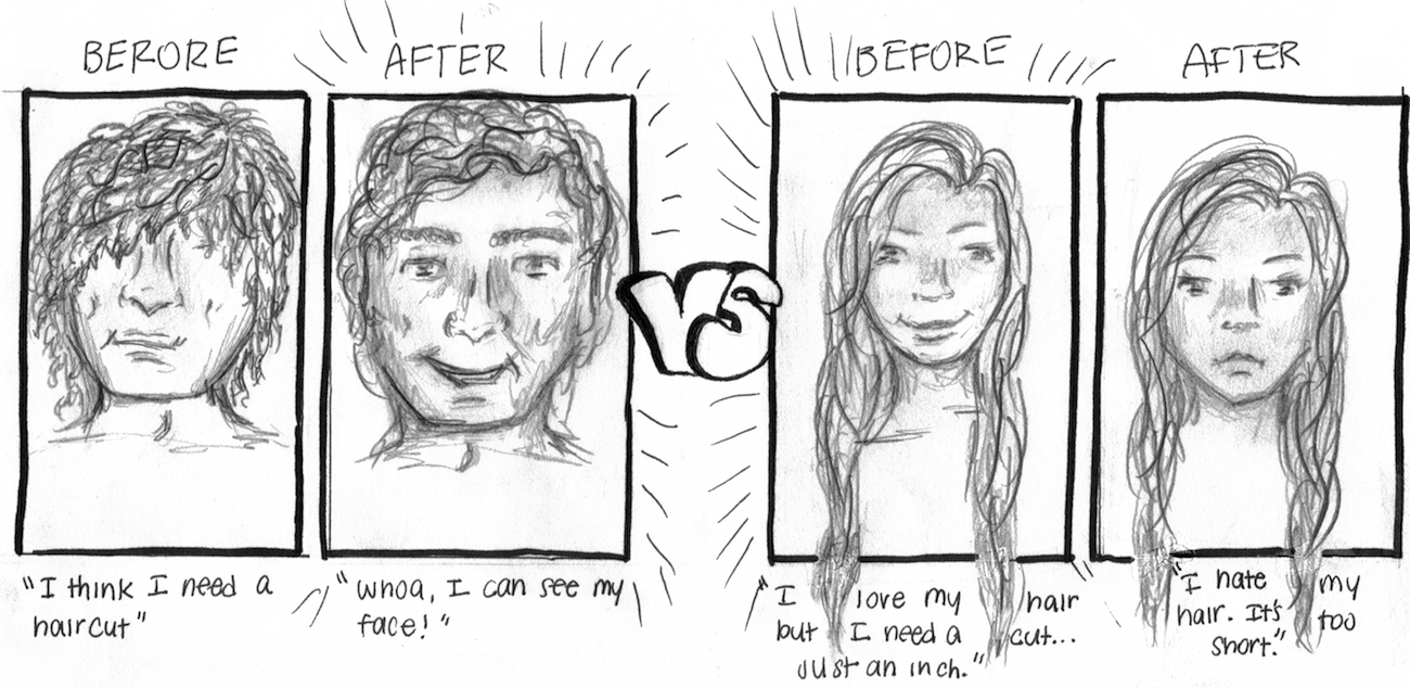 Guy vs. Girl Haircut