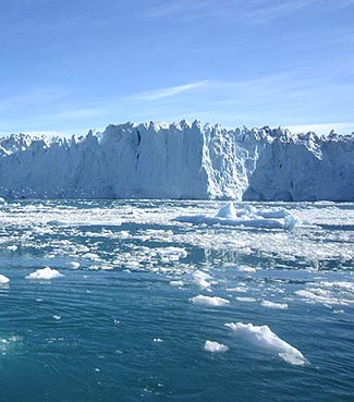Greenhouse gases are destroying the polar ice sheets