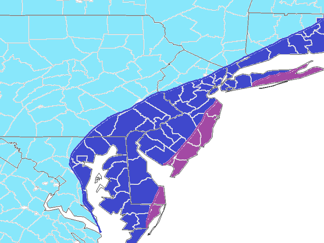 Here is a snowfall map depicting the upcoming storms. 