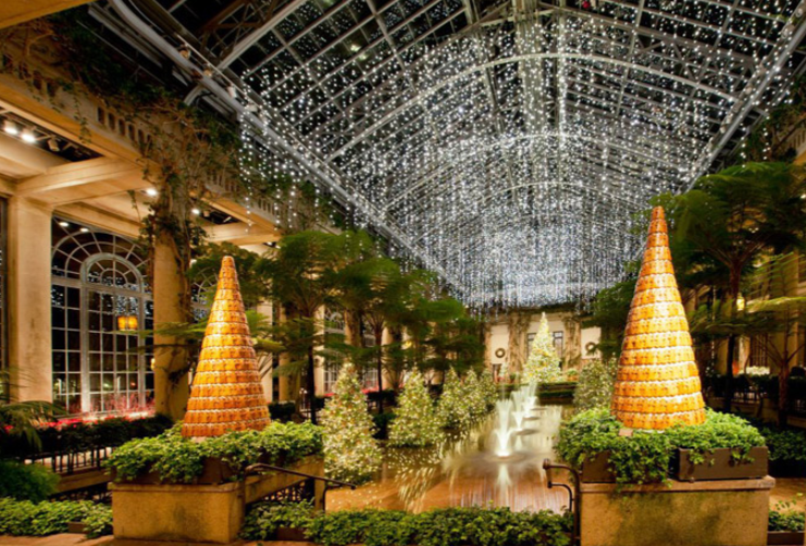 From November 24th to January 8th, people from all around come to Longwood Gardens to enjoy their Christmas event. 