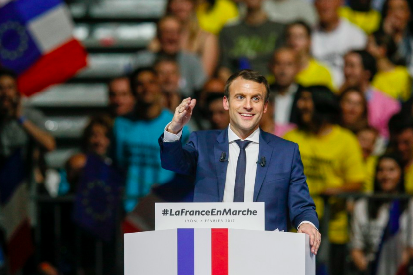 Emmanuel Macron defeats Marine Le Pen in the election. 