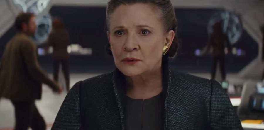 Carrie Fisher reprises her role as General Leia Organa