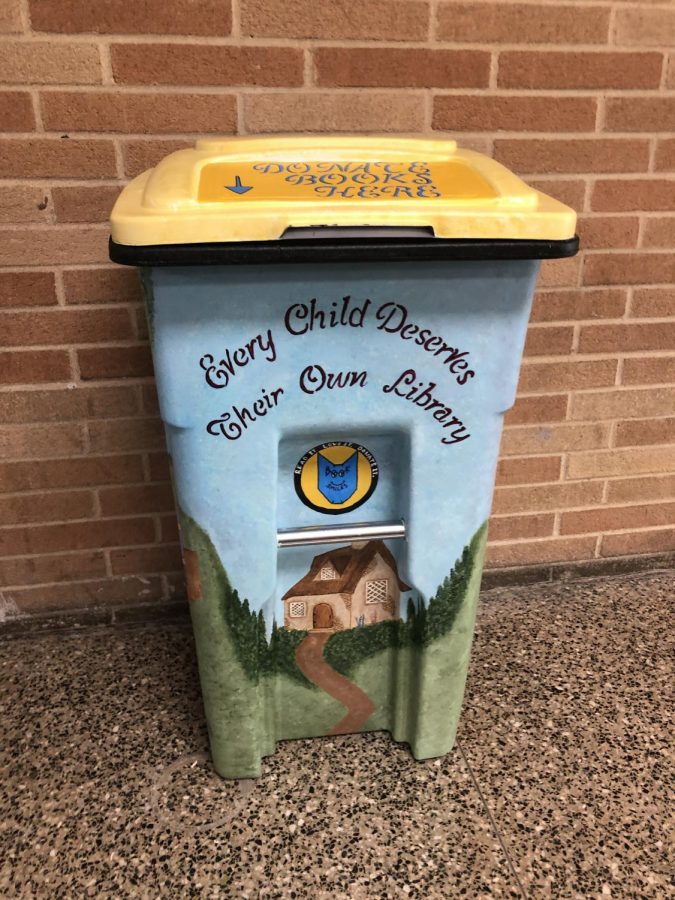 Students are encouraged to drop off their donations at the trash-can by the student entrance.  