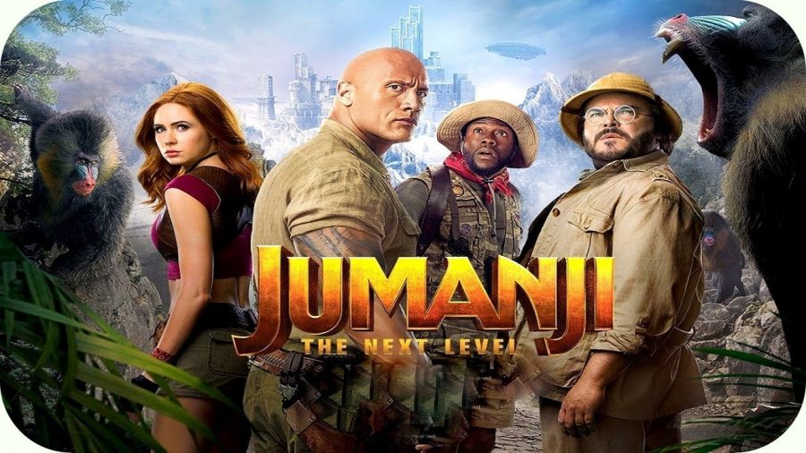 Movie poster of Jumanji The Next Level, showing the stars of the film.