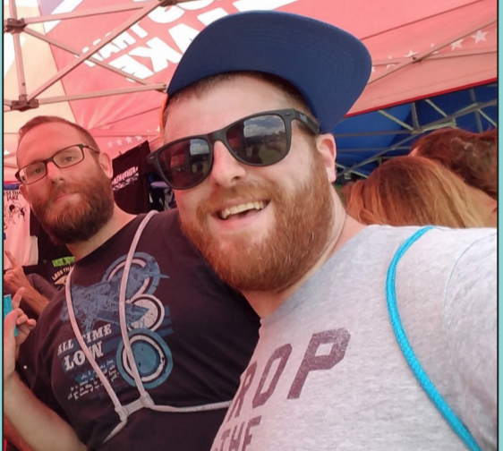 Matt (right) and Alex (left) Pollack snap a selfie. 
