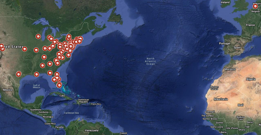 Check out where your friends will be attending college next year on this nifty map!