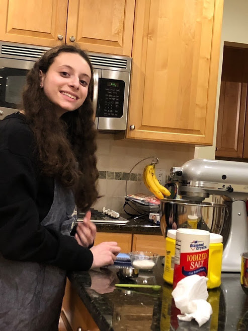 Jillian Koenig gets ready to bake yet another one of her delicious treats. 