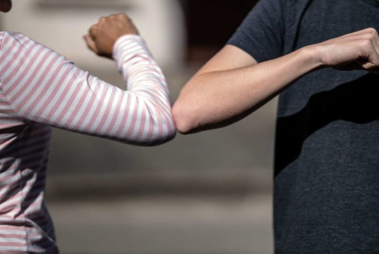 Elbow bumps have become a popular greeting during recent times to prevent the spread of COVID-19.