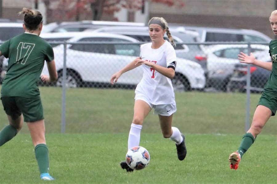 Jillian Drumm (21) made the best of her final season as an East soccer player.  