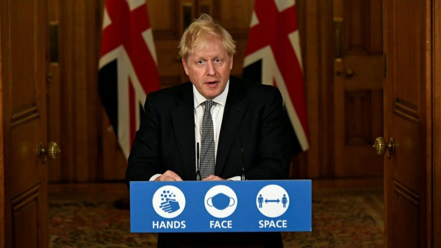 Boris Johnson, the Prime Minister of the U.K., addressing citizens on November 1st, 2020. 
