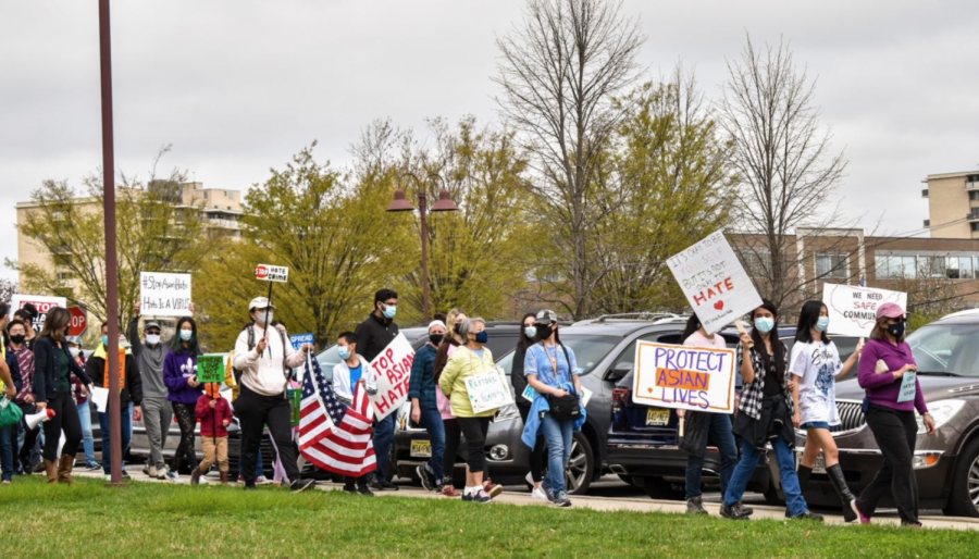 Organized by the Asian American Alliance in South Jersey, community members congregated at
the Cherry Hill Public Library to march against anti-asian violence.