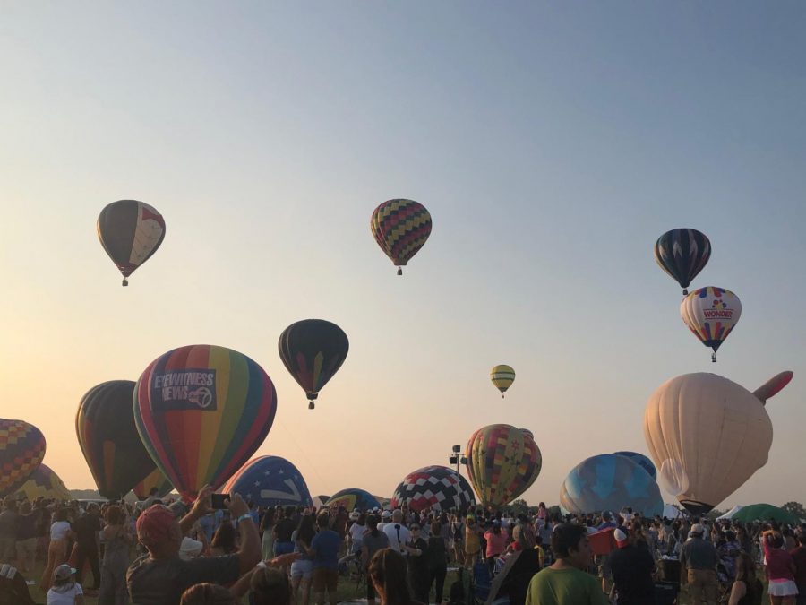 Up to 100 vibrant air balloons ascended each morning and evening during the New Jersey Lottery Festival of Ballooning.
