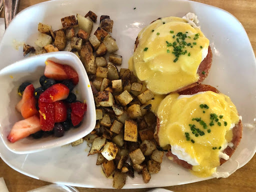 The Philly eggs benny at Longshore breakfast and lunch is a very popular and delicious menu item