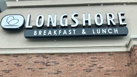 The outside of Longshore Breakfast and Lunch is very welcoming