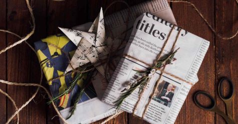 To help the environment, you can use more eco-friendly materials, such as newspaper, to wrap your holiday gifts this year.