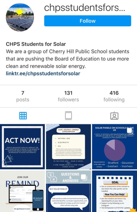 Students for Solar runs an Instagram to help their campaign gain attention and support.