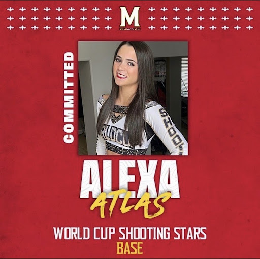 Alexa Atlas (22) committed to The University of Maryland for cheerleading on January 30, 2022.
