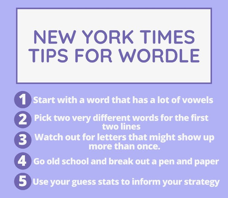 The New York Times shares tips to master the game of Wordle.