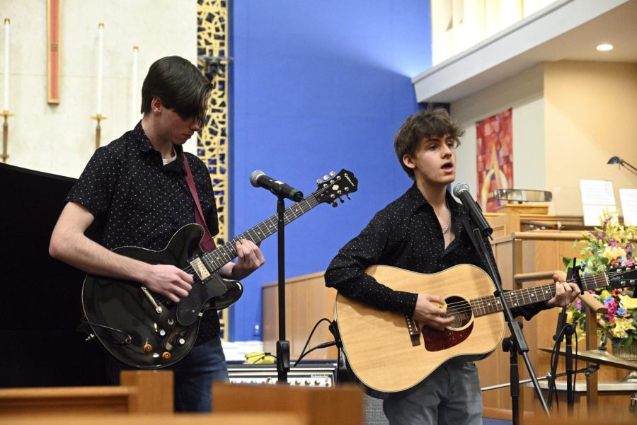 Matthew McCloskey (23) and Anthony Meloni (23) at EMCs Spring Benefit Concert