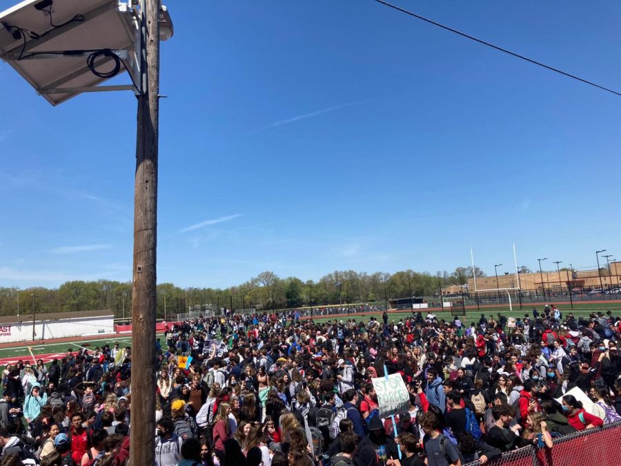 East students host a walkout in protest of teacher transfers