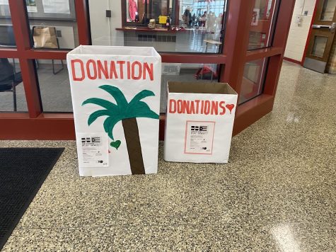 Latinos and Amigos placed donation boxes at Easts main entrance and student entrance.