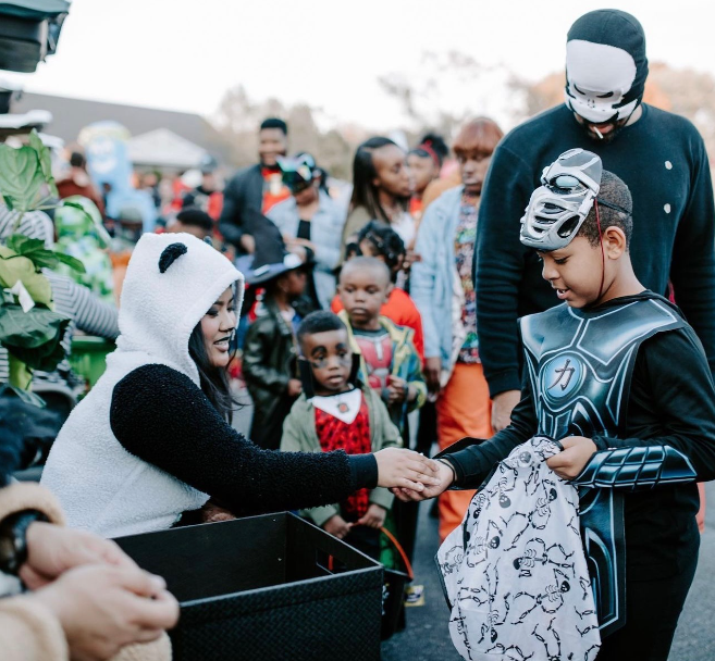 Kids go from trunk to trunk to get candy at Kingsway’s 2019 Trunk-or-Treat.