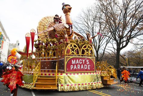 Floats at the Macys Day Parade in New York City.