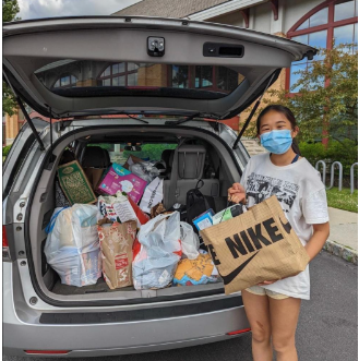 Hu collects feminine products to donate to Her Drive