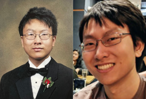 Wangs senior student portrait from the 2011 yearbook (left) and a more recent photo of Wang, courtesy of Euronews (right).