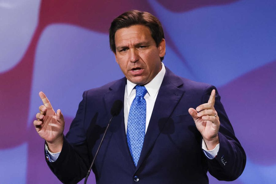 Ron DeSantis speaking at a conference.

(Photo by Wade Vandervort / AFP) (Photo by WADE VANDERVORT/AFP via Getty Images)