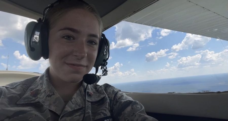 Elena Decker (24) smiles for a photo during an O-Flight. (Courtesy of Elena Decker (24))