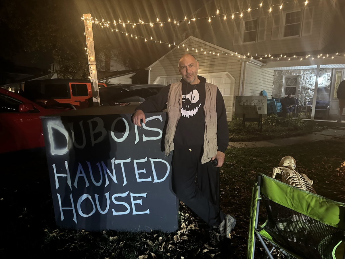 Brian DuBois pictured outside the DuBois Family Haunted House at 721 Crestbrook Ave, Cherry Hill, NJ. 