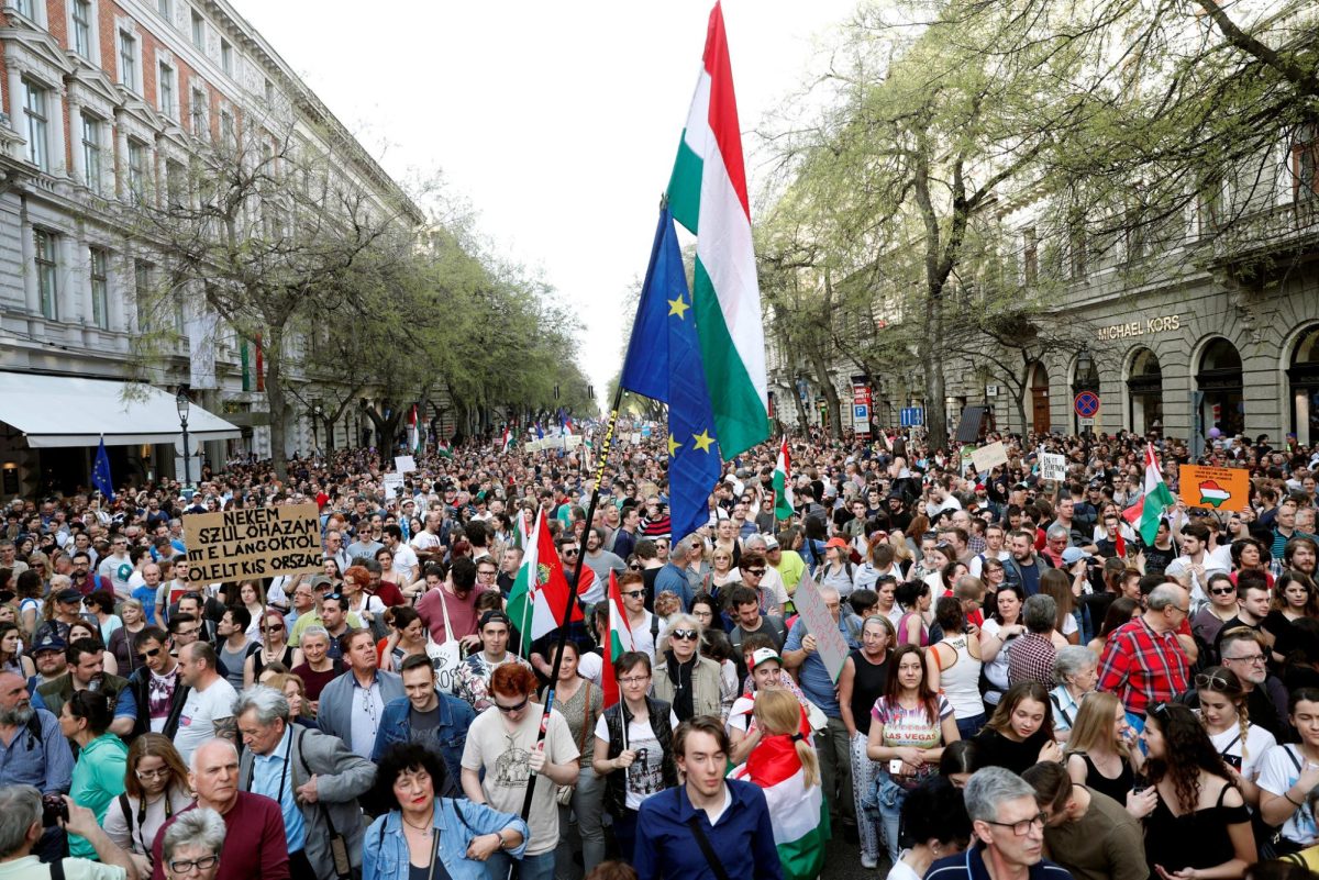 The+election+of+Hungarian+Prime+Minister+Viktor+Orban+in+2018+resulted+in+mass+protests+by+concerned+citizens.