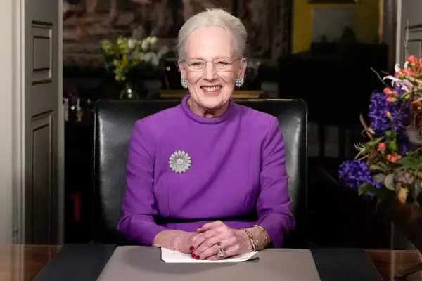 Queen Margrethe II shocked the world when she announced her abdication in favor of her son, Crown Prince Frederik. (Courtesy of KELD NAVNTOFT/Getty Images)