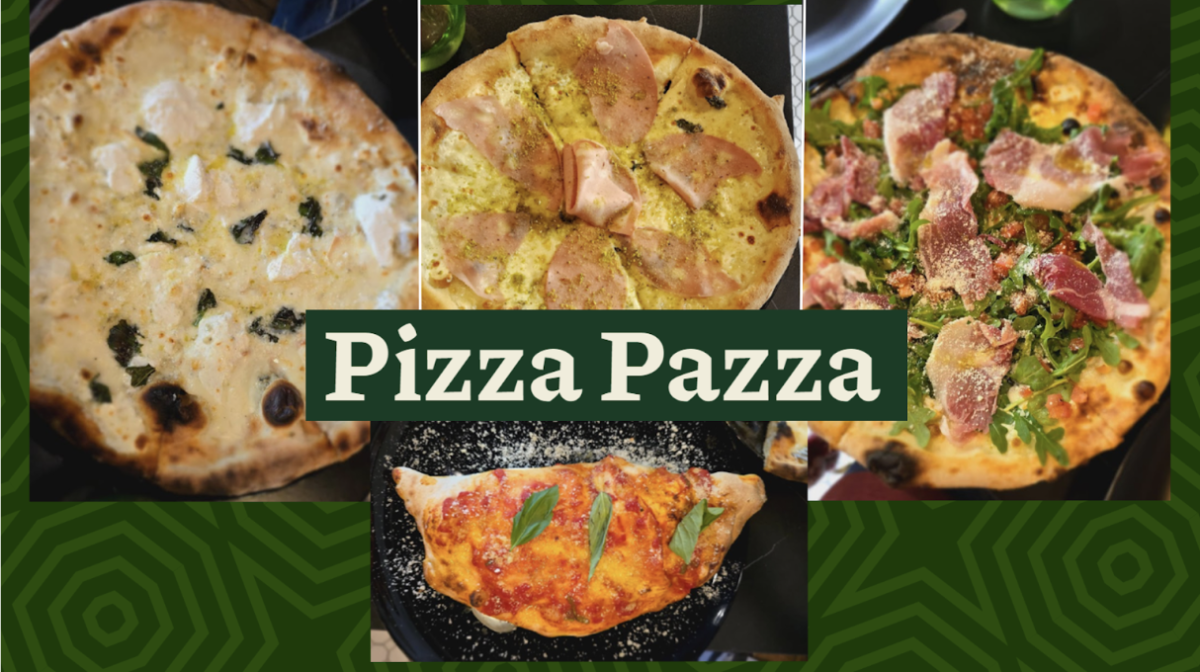 Pictures of the Calzone; Quattro Formaggi, Mortadella, and Parma Pizzas 