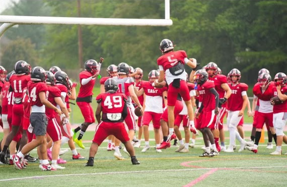 East's football team prepares for a new season. 