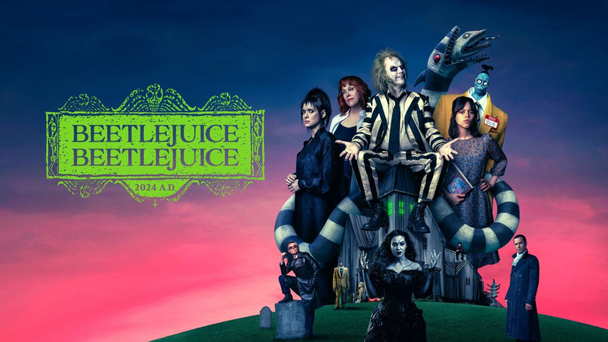 The promo photo for "Beetlejuice Beetlejuice"