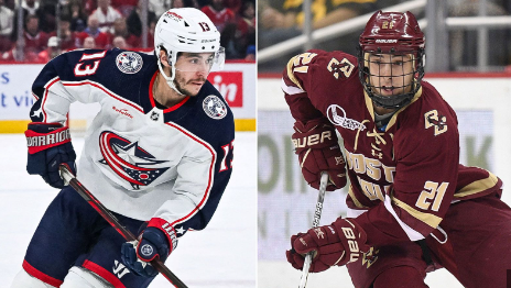 Johnny Gaudreau (left) and his brother, Matthew Gaudreau (right).