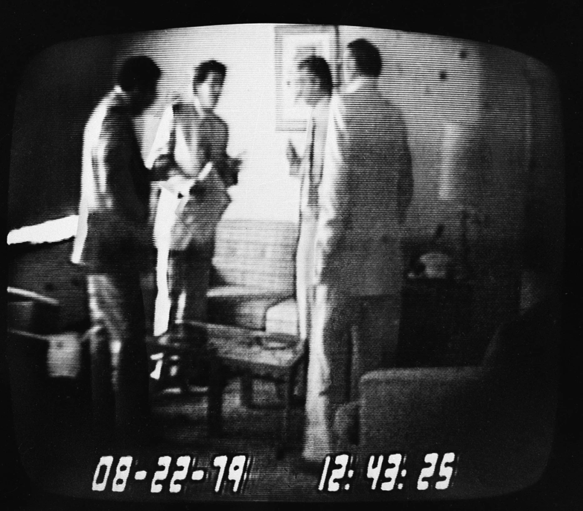 A videotape displaying the meeting between U.S. Rep. Michael Myers, Mayor Angelo Errichetti, Melvin Weinberg and FBI Agent Anthony Amoroso (Courtesy of the Federal Bureau of Investigations).