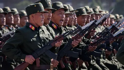 North Korean troops arrive in Russia to receive training and reinforce the dwindling Russian troops (Courtesy of BBC). 