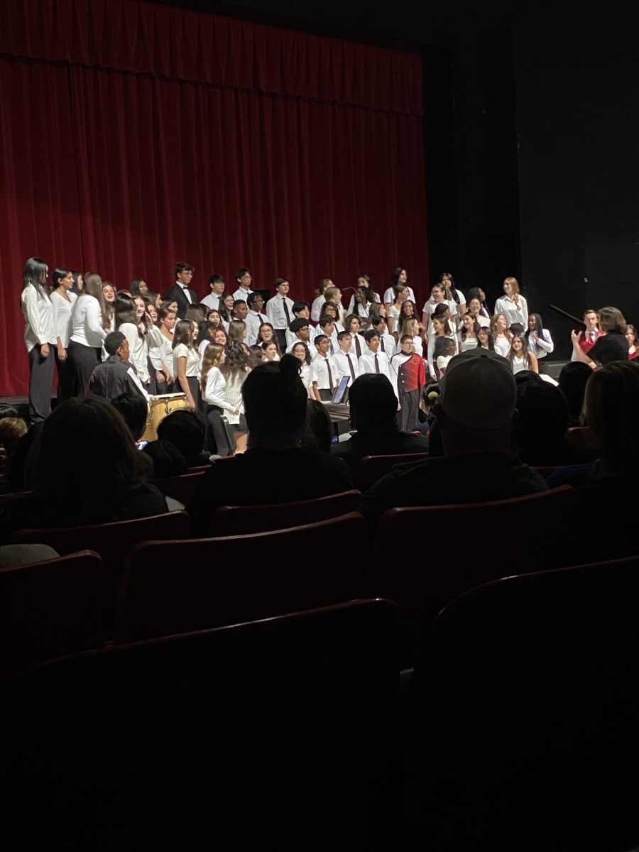 A look from the audience at students performing in the Fall Preview.