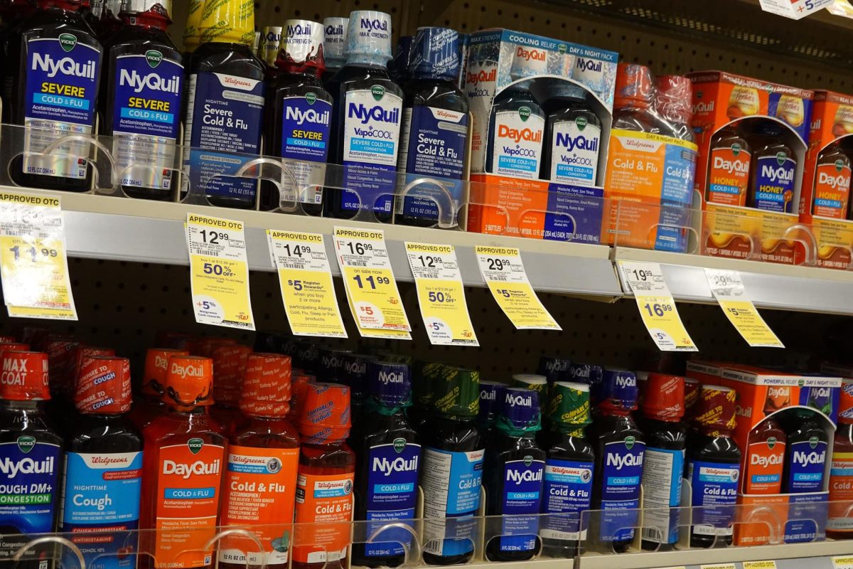 Shelves are stocked with medicines containing phenylephrine (Courtesy of CNBC).