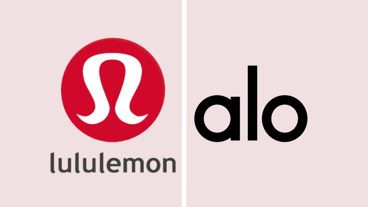 Lululemon and alo brand logos