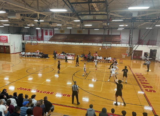 Boys basketball game against Kings Christian High School at East.