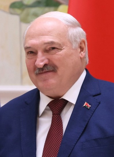 Lukashenko pictured at a meeting with Russian president Vladimir Putin.