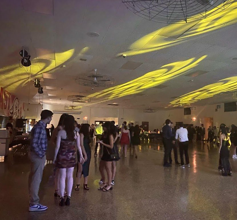 East Students dance in the cafeteria at the Sophomore Cotillion.