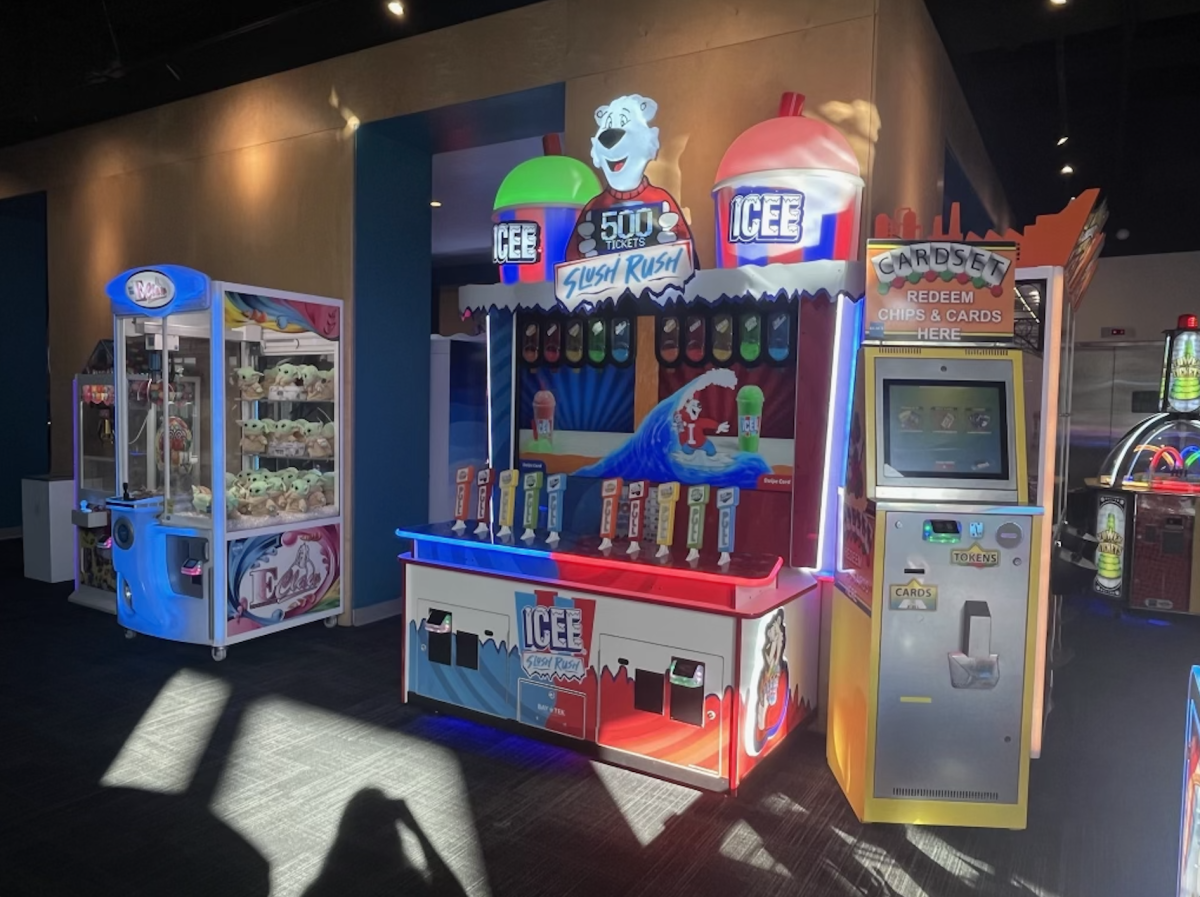 Some of the many games featured in the arcade 