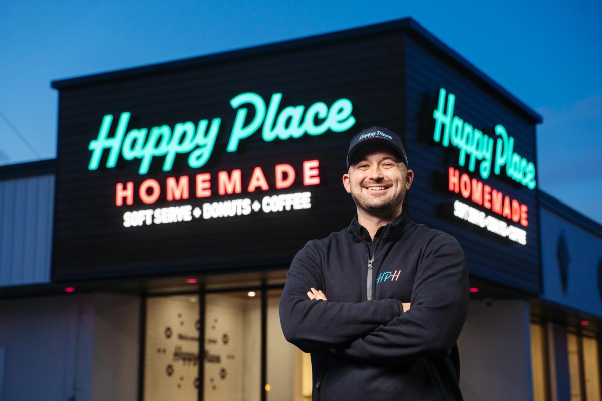 Owner Tyler Gerber poses in front of Happy Place Homemade. Used with permission from Jessica Buono, publicist for Happy Place Homemade.