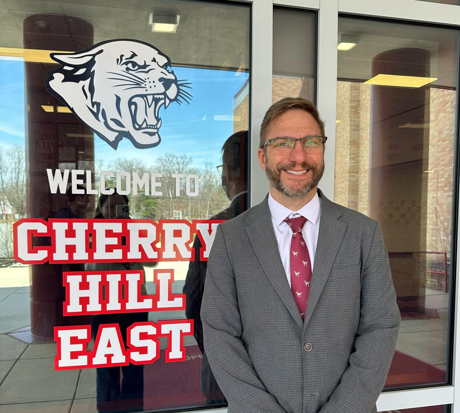 Dr. John Cafagna poses by the main entrance.