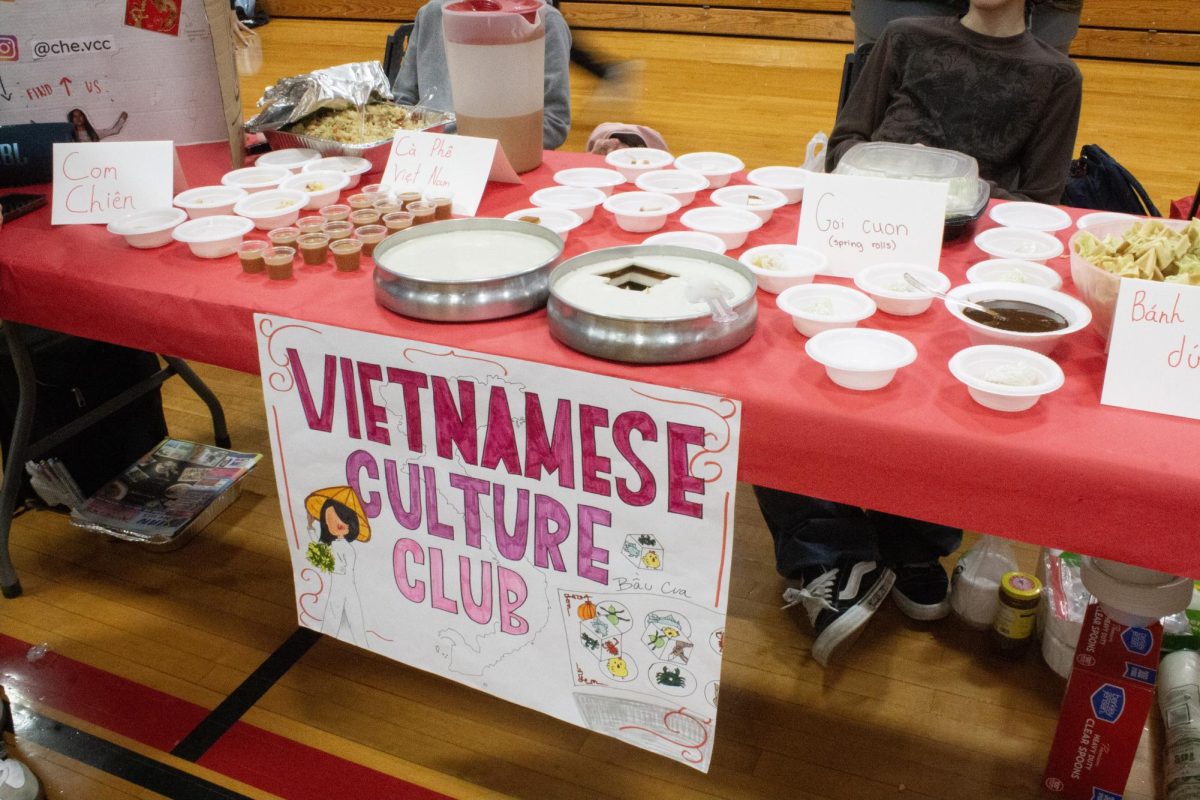 The Vietnamese Culture Club features a variety of foods at their both such as cơm chiên and goi cuon.